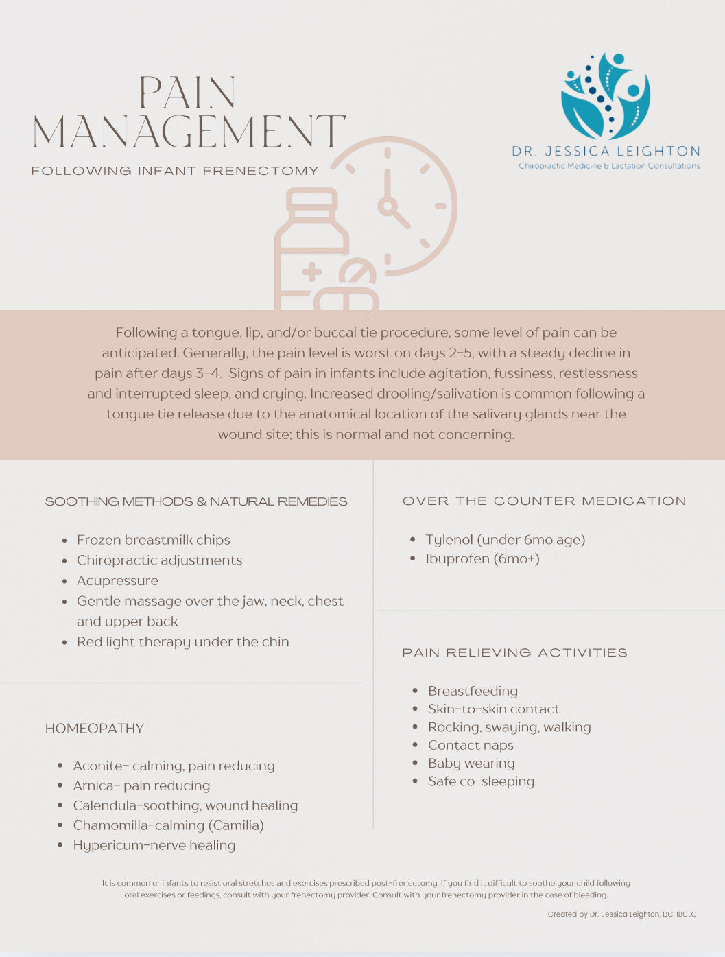 Patient Education Handout: Pain Management Following Infant Frenectomy