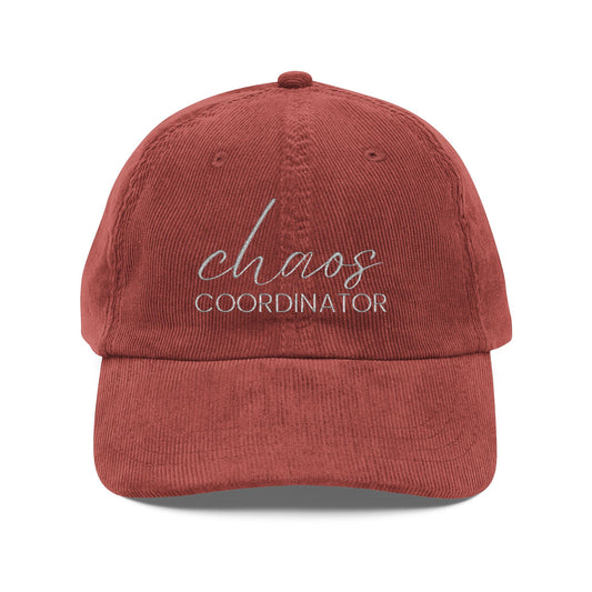 Vintage Corduroy Cap - Chaos Coordinator Embroidery